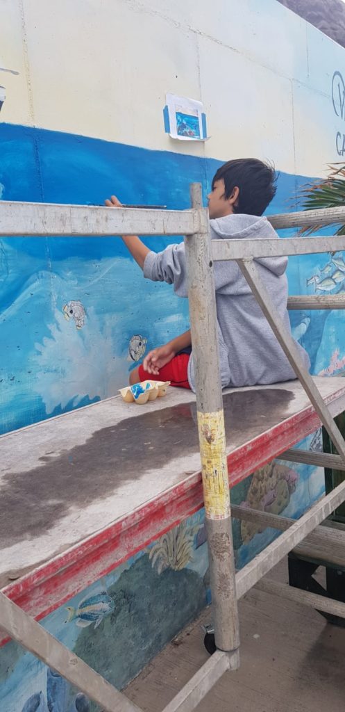 Painting student Saba Comprehensive School 